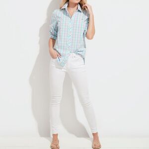 Pastel Plaid Cotton Button Down Shirt​